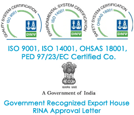 ISO 9001,ISO 14001, OHSAS 18001 certified & Government Recognized Export House