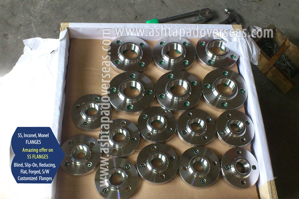 Packed ASTM A182 F316 Stainless Steel Flanges in our Stockyard